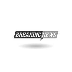 Obraz premium Announcement of breaking news icon with shadow
