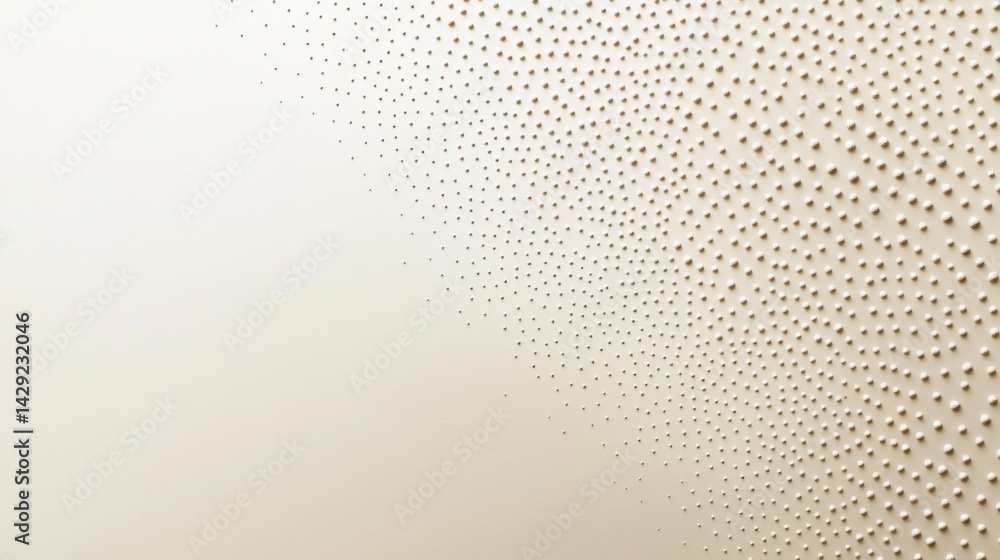 Fototapete abstract background with soft ecru tones dotted design and eggshell paper texture