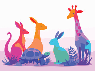 Animal silhouette vector illustration