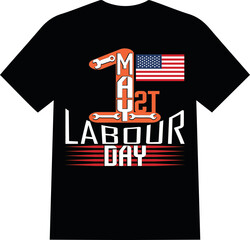 t shirt design concept illustration, happy labour day typo men and women shirt , women top tee casual labor day shirt 