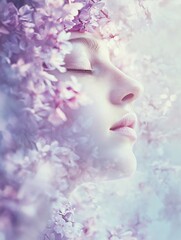 Peaceful, floral portrait