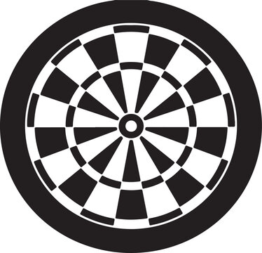 Dartboard Target silhouette icon vector illustration