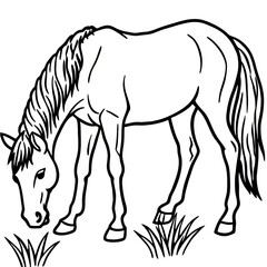 Fototapeta premium Majestic Horse&nbsp;Line Art