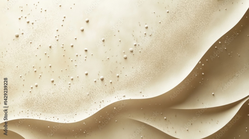 Fototapete abstract background with soft ecru tones dotted design and eggshell paper texture