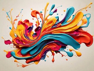 abstract background with colorful splashes