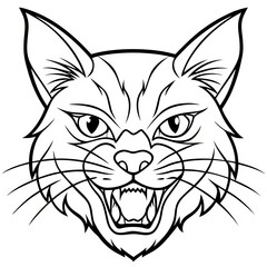Fototapeta premium Cat Line Art &nbsp;Illustration