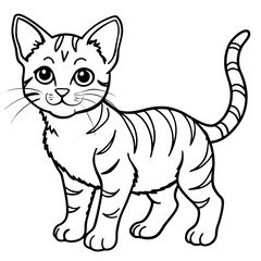 Fototapeta premium Cat Line Art &nbsp;Illustration