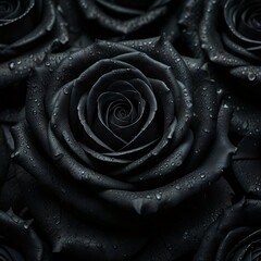 black rose petals