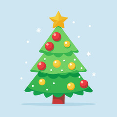 christmas tree vector illustration