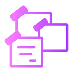 sticky note gradient icon