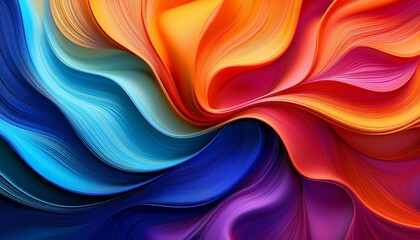 Obraz premium vibrant abstract background with flowing shapes