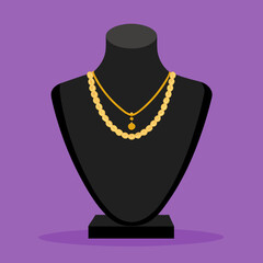 necklace and earrings