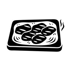 baking sheet icon, baking sheet silhouette vector illustration-Editable Vector Art of baking sheet,baking sheet vector