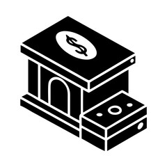 bank icon, bank silhouette vector illustration-Editable Vector Art of bank,bank vector