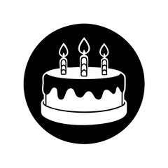 birthday cake icon, birthday cake silhouette vector illustration-Editable Vector Art of birthday cake,birthday cake vector