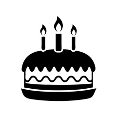 birthday cake icon, birthday cake silhouette vector illustration-Editable Vector Art of birthday cake,birthday cake vector
