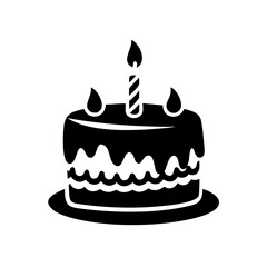 birthday cake icon, birthday cake silhouette vector illustration-Editable Vector Art of birthday cake,birthday cake vector