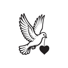 dove with heart