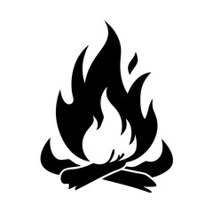 campfire icon, campfire silhouette vector illustration-Editable Vector Art of campfire,campfire vector