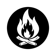 campfire icon, campfire silhouette vector illustration-Editable Vector Art of campfire,campfire vector