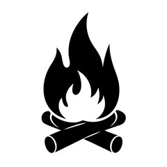 campfire icon, campfire silhouette vector illustration-Editable Vector Art of campfire,campfire vector