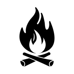 campfire icon, campfire silhouette vector illustration-Editable Vector Art of campfire,campfire vector