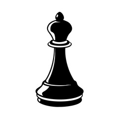 chess piece icon, chess piece silhouette vector illustration-Editable Vector Art of chess piece,chess piece vector