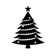 christmas tree icon, christmas tree silhouette vector illustration-Editable Vector Art of christmas tree,christmas tree vector