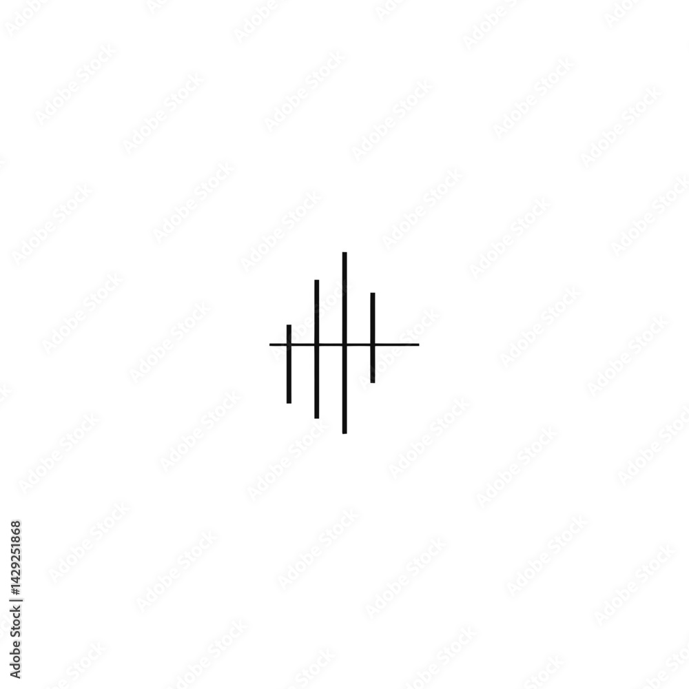 Poster minimalist lines form abstract composition plain background