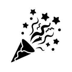 confetti icon, confetti silhouette vector illustration-Editable Vector Art of confetti,confetti vector