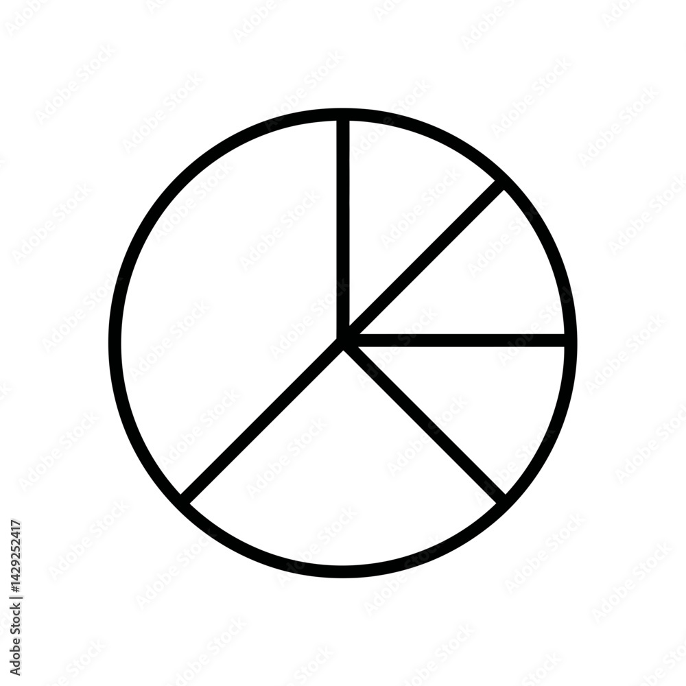 Poster circle segments represent data visually chart tool