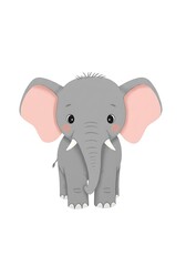 Fototapeta premium Cute children’s book illustration of an elephant