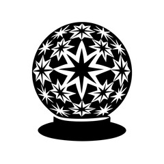 crystal ball icon, crystal ball silhouette vector illustration-Editable Vector Art of crystal ball,crystal ball vector