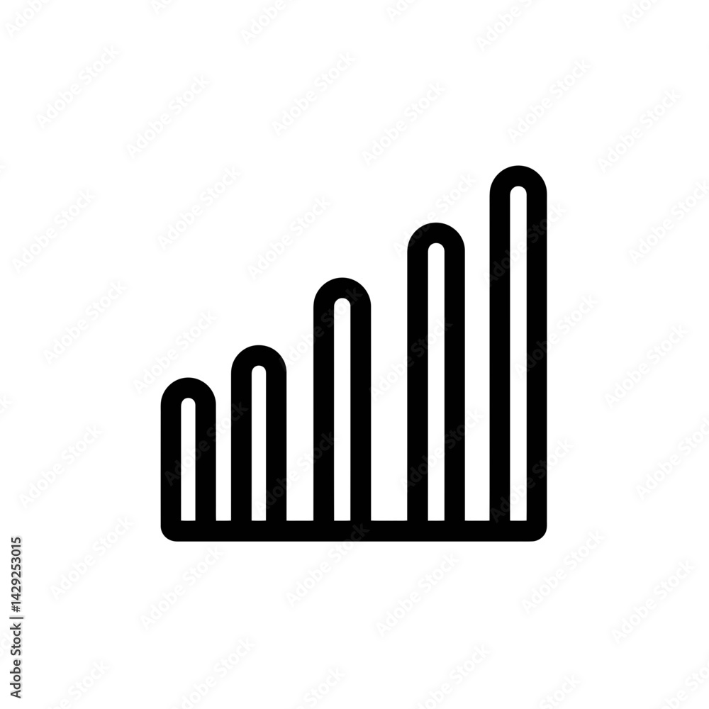 Poster signal bars ascend strength in digital network display