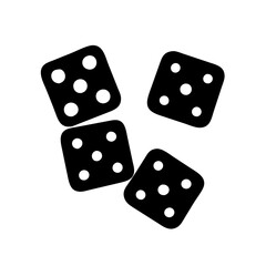 dice icon, dice silhouette vector illustration-Editable Vector Art of dice,dice vector