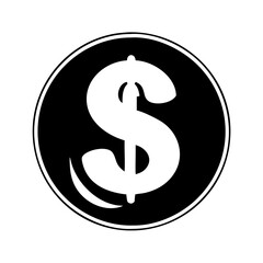 dollar sign icon, dollar sign silhouette vector illustration-Editable Vector Art of dollar sign,dollar sign vector