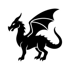 dragon icon, dragon silhouette vector illustration-Editable Vector Art of dragon,dragon vector