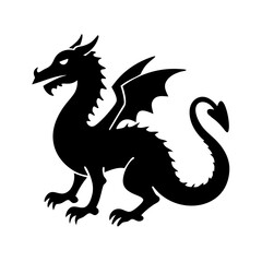 dragon icon, dragon silhouette vector illustration-Editable Vector Art of dragon,dragon vector