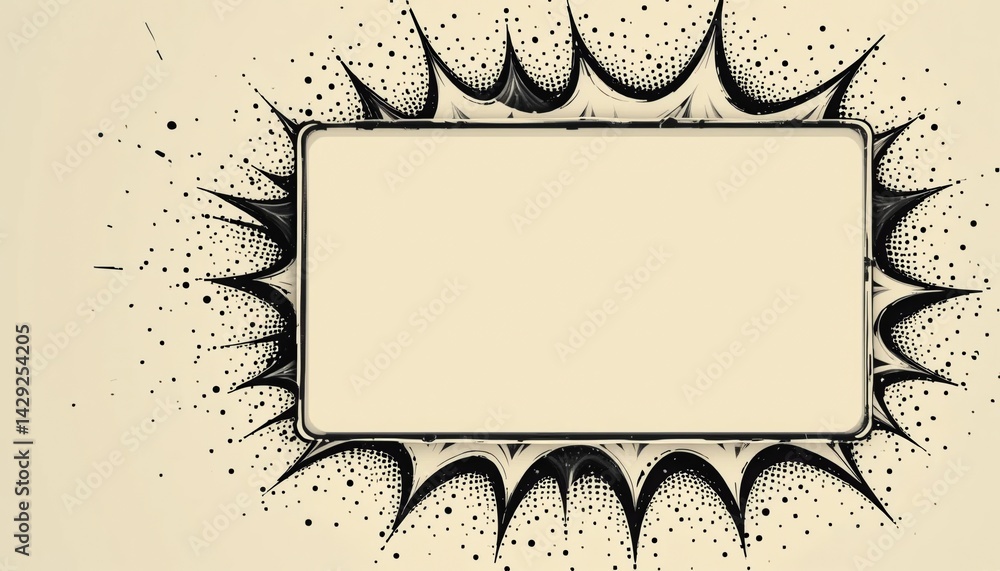Poster dynamic graphic design explosion featuring blank space and bold lines ideal for creative projects di