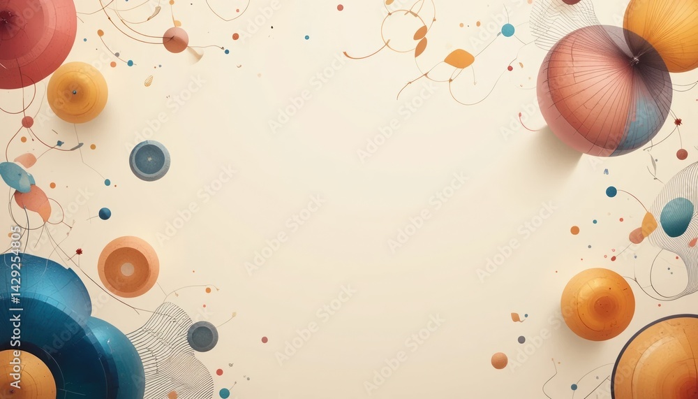 Aufkleber dynamic abstract design with colorful shapes digital art modern aesthetic artistic environment uniqu