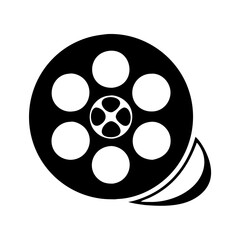 film reel icon, film reel silhouette vector illustration-Editable Vector Art of film reel,film reel vector