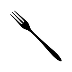 fork icon, fork silhouette vector illustration-Editable Vector Art of fork,fork vector