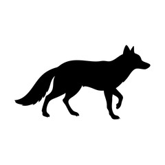 fox icon, fox silhouette vector illustration-Editable Vector Art of fox,fox vector