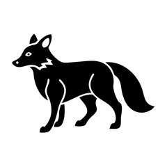 fox icon, fox silhouette vector illustration-Editable Vector Art of fox,fox vector