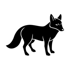 fox icon, fox silhouette vector illustration-Editable Vector Art of fox,fox vector