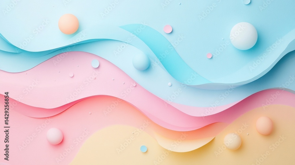 Fototapete abstract background with soft ecru tones dotted design and eggshell paper texture