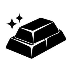 gold bar icon, gold bar silhouette vector illustration-Editable Vector Art of gold bar,gold bar vector