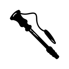 hiking stick icon, hiking stick silhouette vector illustration-Editable Vector Art of hiking stick,hiking stick vector