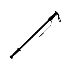 hiking stick icon, hiking stick silhouette vector illustration-Editable Vector Art of hiking stick,hiking stick vector