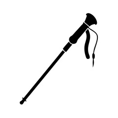 hiking stick icon, hiking stick silhouette vector illustration-Editable Vector Art of hiking stick,hiking stick vector